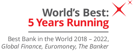 World's Best 5 Years Running | Best Bank in the World 2018-2022 | Global Finance, Euromoney, The Banker