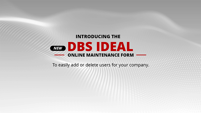 IDEAL Maintenance Form user guide