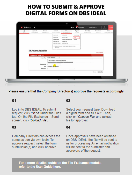 submitting and approving digital forms in dbs ideal