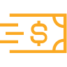 A paper flashing a dollar sign