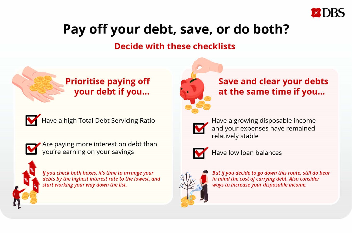 Should you save or pay off your debts first?