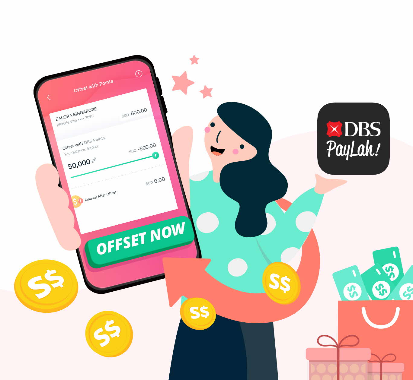 Earn up to S$240 cashback when you offset your everyday spend on DBS PayLah!