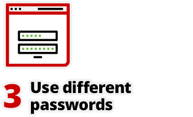 Use different passwords