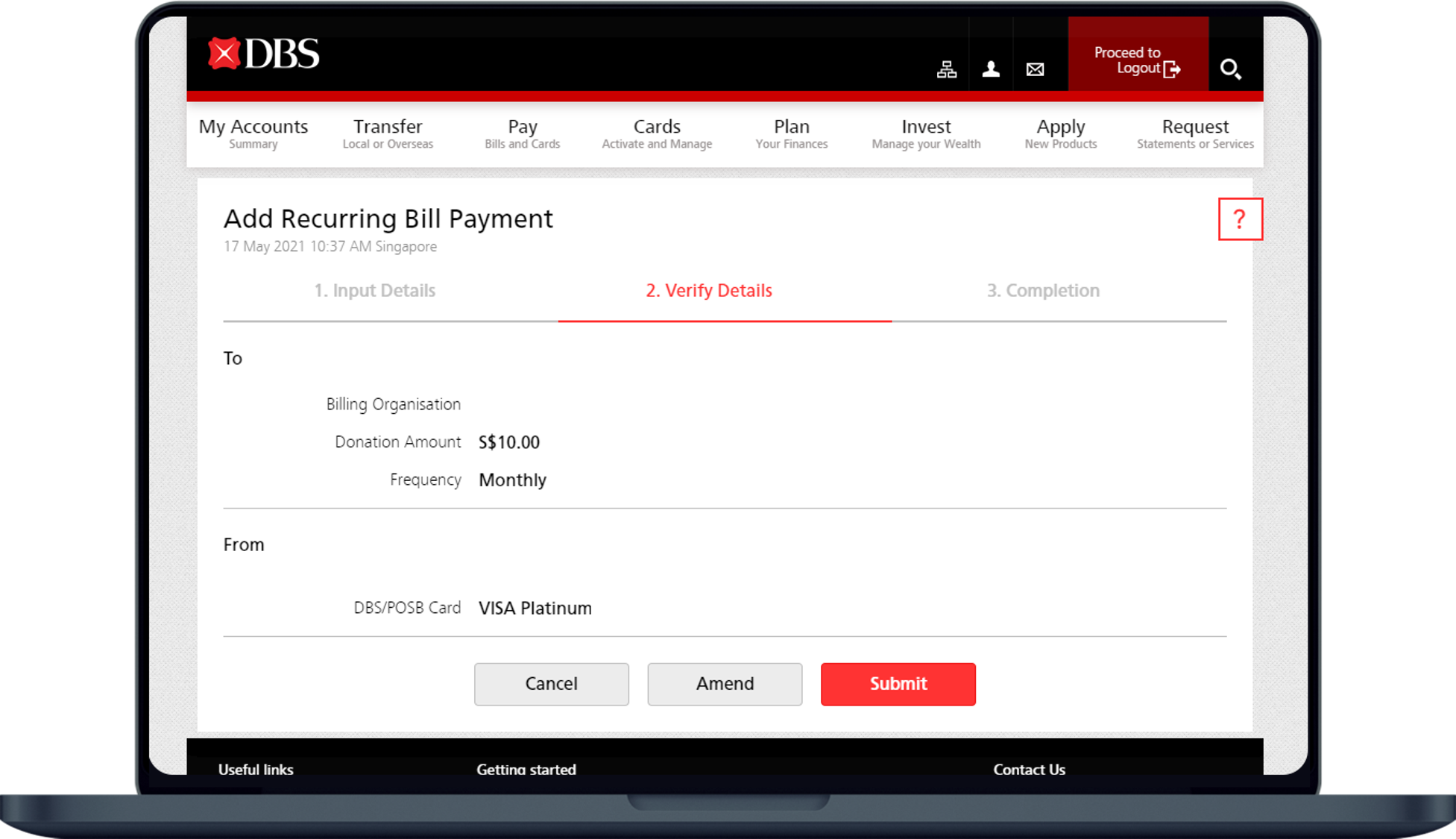 Apply For A Recurring Bill Payment Arrangement DBS Singapore